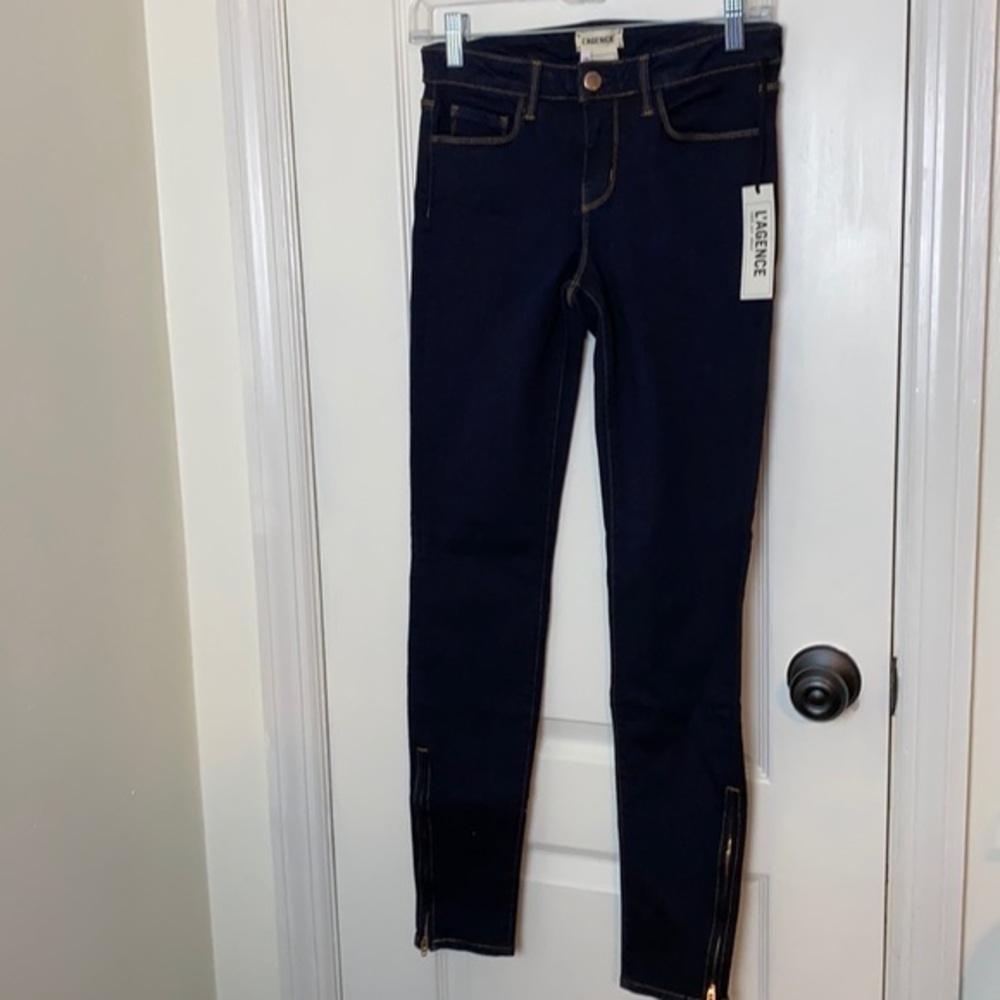 L’ANGENCE CHANELLE MID RISE JEANS SIZE 25 MIDNIGHT BLUE DENIM
